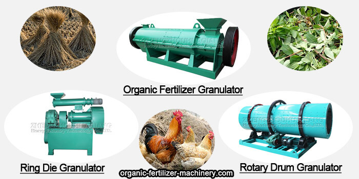 Process flow of granular organic fertilizer production line