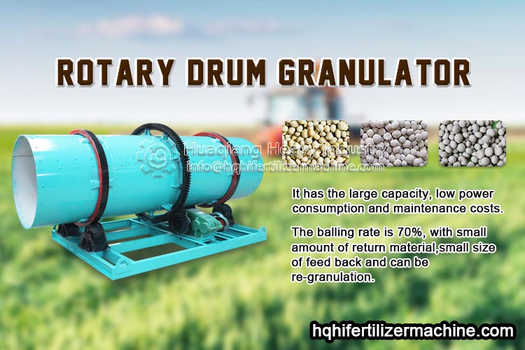 Processing mode and performance characteristics of drum granulator